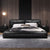 Aslan Modern Design Calf Leather Bed Frame King Size