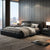 Aslan Modern Design Calf Leather Bed Frame King Size