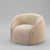 Dario Boucle/velvet Round Armchair White Shaped 1-Seater Sofa