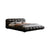 Dawes Calf Leather Modern Low Headboard Bed Frame King Size