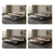 Edwin Curved Headboard Calf Leather Floating Bed Frame Queen Size