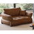 Emrick Curved Vintage Leather Sofa Chair First Layer Cowhide 1- Seater Couch