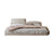 Lucas Suede Fabric Pillow Shaped Headboard Floating Bed Frame King Size