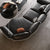 Flower Designed Luxury Calf Leather Sofa Interior Modular Couch