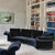 Blue Flower Designed Luxury Interior Couch Modular Sofa in Stock