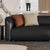 Gene Black Calf Round Multi-Seater L-Shaped Sofa Luxury Interior Curved Couch