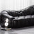 Keith Black Calf Leather 3- Seater Sofa Special-Shaped Couch