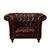 Ramona Tan Leather Sofa 1-Seater Brown Luxury Sofa
