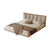 Ryan Calf Leather Simple Floating Bed Frame King Size