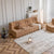 Shaun Fabric Armless Sofa 3-Seater Couch Lounge Sofa
