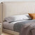 Warren Stripe Headboard Calf Leather Floating Bed Frame King Size
