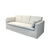 Light Gray Linen Arm Slipcovered Sofa 3- Seater Couch in Stock