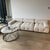 Mona White Boucle Couch 3 Pieces Modular Minimalist Sofa Set in Stock