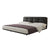 Chad Black/White Microfiber Leather Luxury Bed Frame King Size
