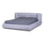 Elvin Purple/Brown/Blue Fabric Luxury Bed Frame King Size