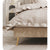 Innis Cream White Velvet Flower Shaped Headboard Bed Frame Queen Size