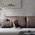 Jana Brown Genuine Leather 2-Pieces Sofa