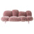 Jay Wool Teddy Fleece Pink Loveseat Cute Sofa Interior Reception Couch