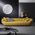 Leis 4-Seater Banana Designer Sofa Suede fabric Special Design Beige Sofa