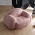 Lenaa Wool Teddy Fleece Pink 1-seater Comfy Sofa Chair