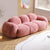 Lena Wool Teddy Fleece Pink 3-seater Comfy Sofa