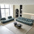 Liz Cloud Blue Suede fabric 3- seats Sofa Luxury Interior Sofa/Living Room Sofa