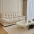 Liz Cloud Blue Suede fabric 3- seats Sofa Luxury Interior Sofa/Living Room Sofa