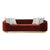 Manney Velvet Round Arm Sofa 3-Seater Arm Sofa in Red/Pink/Black/Gray