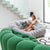 Pollie Knitted Cotton Bubble 3-Seater Sofa/Living room sofa