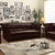 Ramona Tan Leather Sofa 3-Seater Brown Luxury Sofa