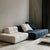 Rina Flannelette Chaise Sofa Beige/Black Modern Sectional/Living room sofa