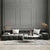 Rina Flannelette Chaise Sofa Beige/Black Modern Sectional/Living room sofa