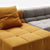 Rina Velvet Grey/Yellow Mixed Color Sectional L-shaped Sofa