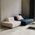 Rina Velvet Grey/Yellow Mixed Color Sectional L-shaped Sofa