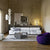 Rina Velvet Grey/Yellow Mixed Color Sectional L-shaped Sofa