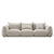 Winnie White Boucle Designer Sofa 3 Seater Pillow Back Couch