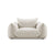 Winnie White Boucle Sofa 1 Seater Pillow Back Sofa Set